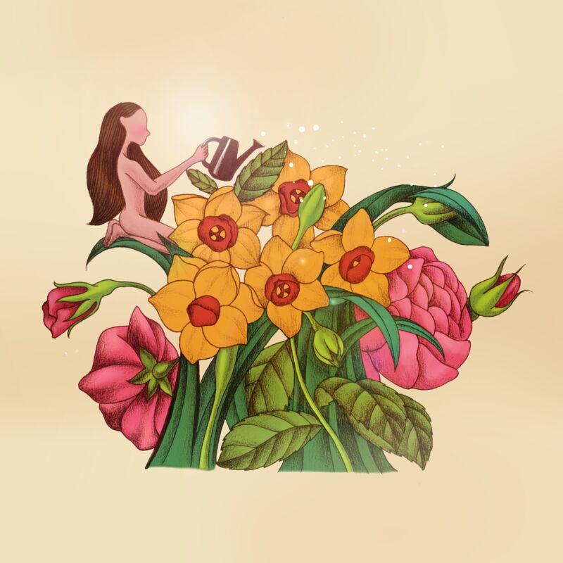 Garden of Dreams  - The Little Gardener - a Paint by Yixuan